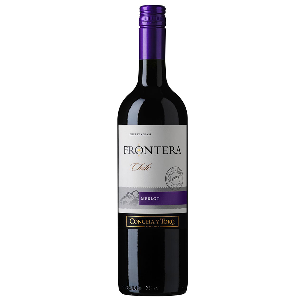 CyT Frontera, Merlot, Valle Central, DO, dry, red 0.75Liter 12%vol. CyT Frontera, Merlot, Valle Central, DO, dry, red 0.75Liter 12%vol.