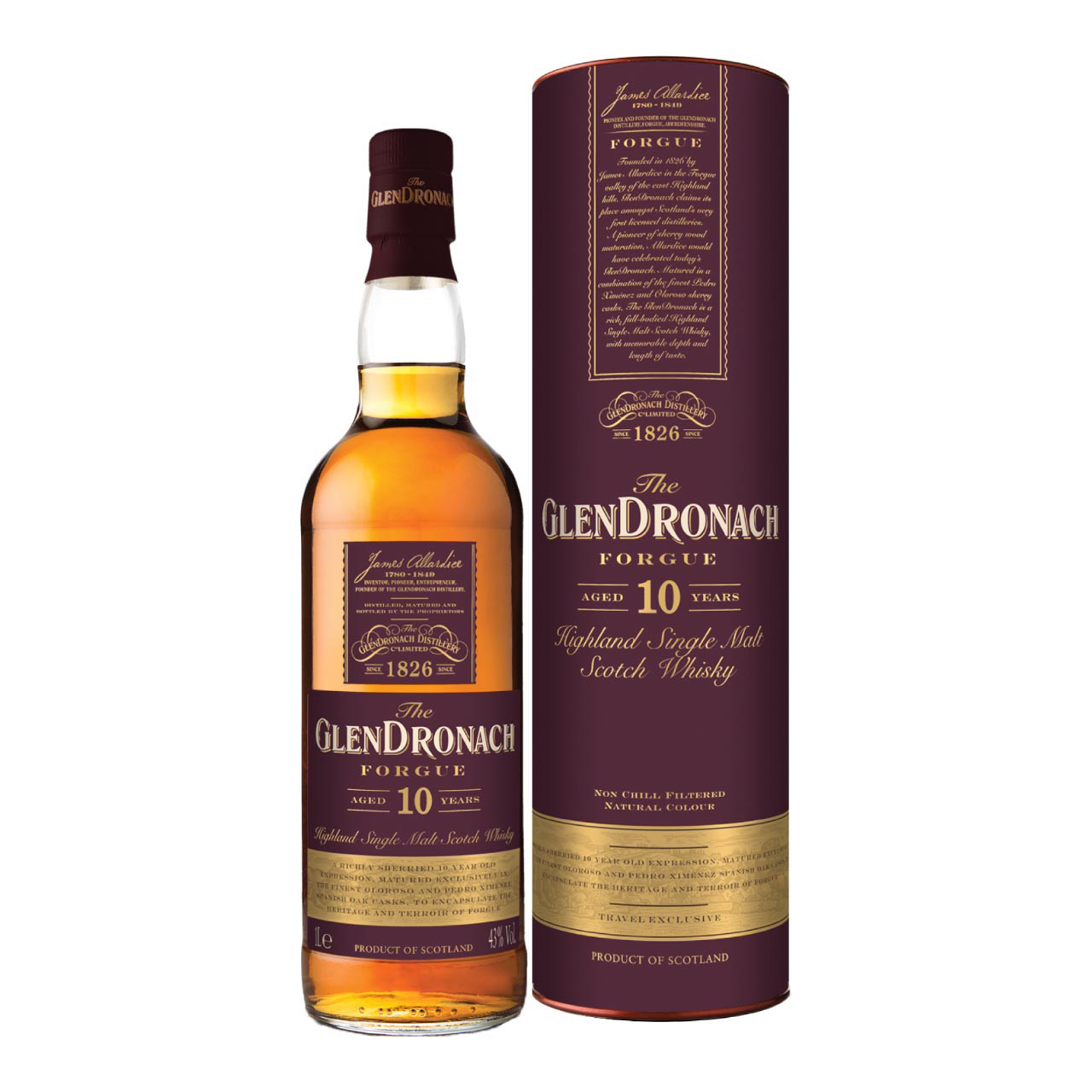 Glendronach 10 Years Forgue 1 liter 43% vol. Glendronach 10 Years Forgue 1 liter 43% vol.