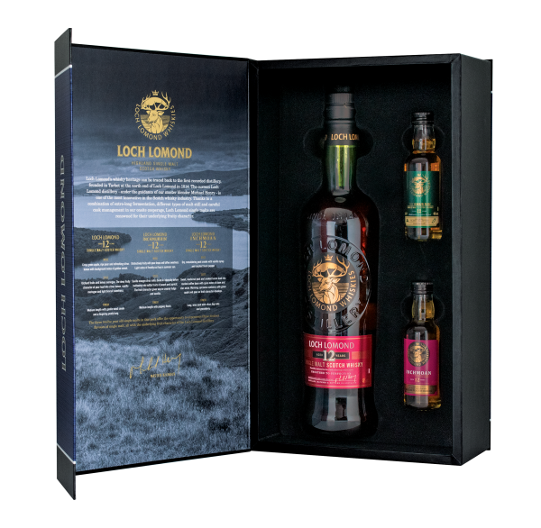 Loch Lomond 12 Jahre 46%vol. 0,8 Liter Set+2 Mini