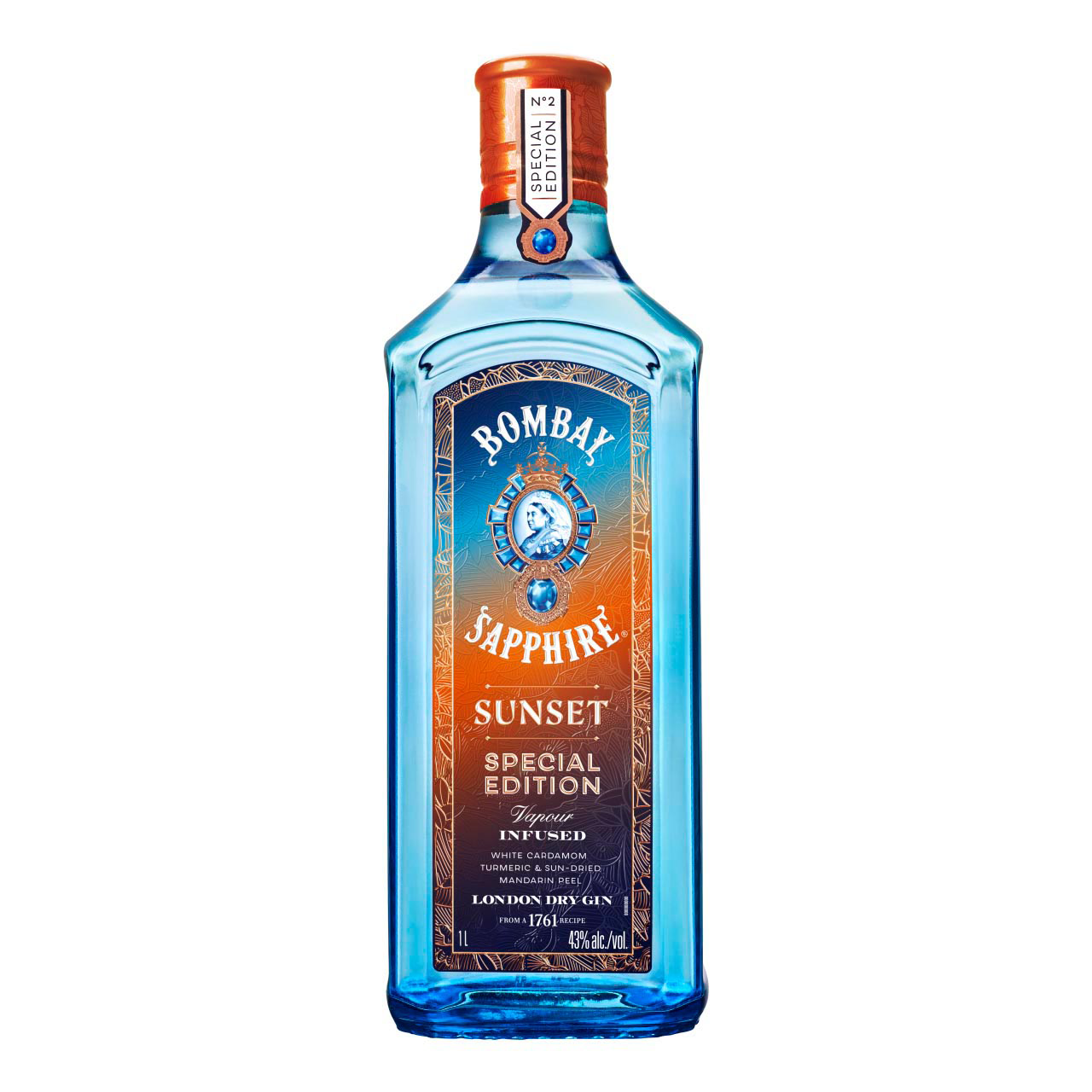 Bombay Sunset Gin 1 Liter 43%vol. Bombay Sunset Gin 1 Liter 43%vol.