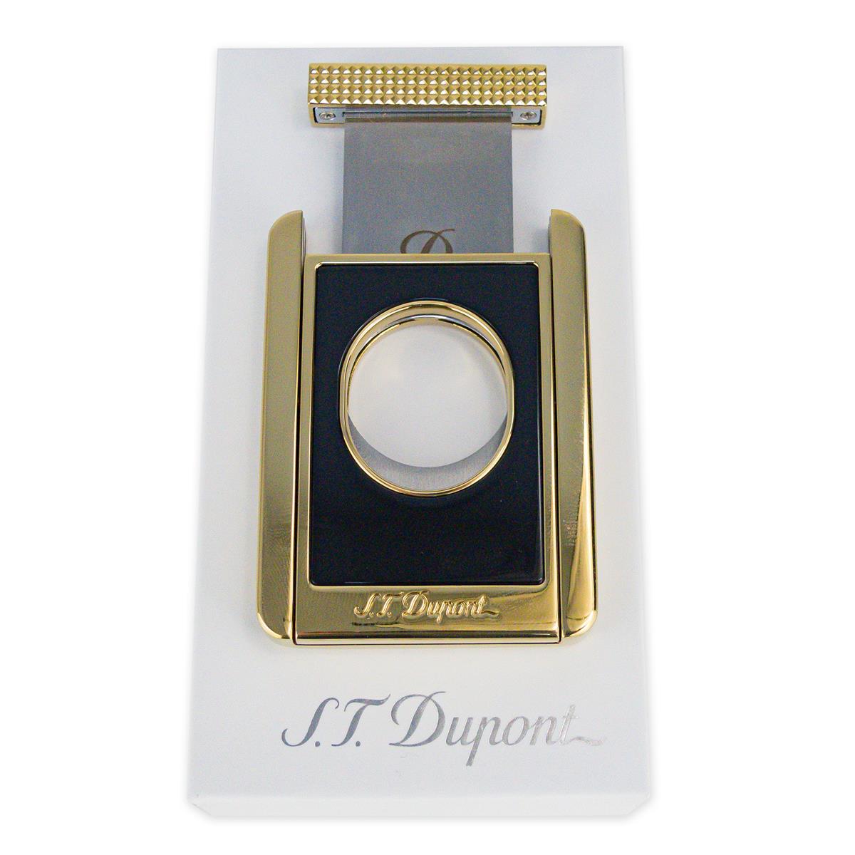 S.T. Dupont cigar cutter "Stand" black/gold 23mm cut S.T. Dupont cigar cutter "Stand" black/gold 23mm cut