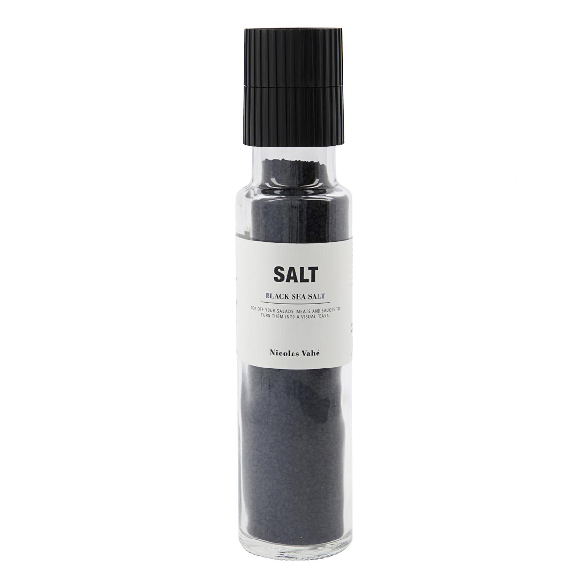 Nicolas Vahé Spice Mill Black Sea Salt with Activated Charcoal 320 g