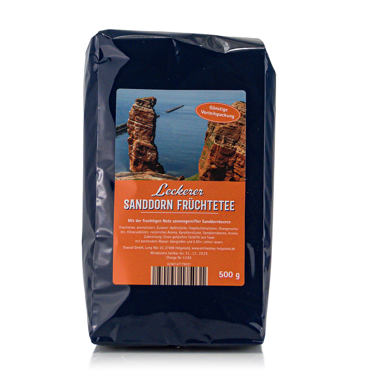 Helgoländer Sea buckthorn Fruit-Tea 500g Helgoländer Sea buckthorn Fruit-Tea 500g