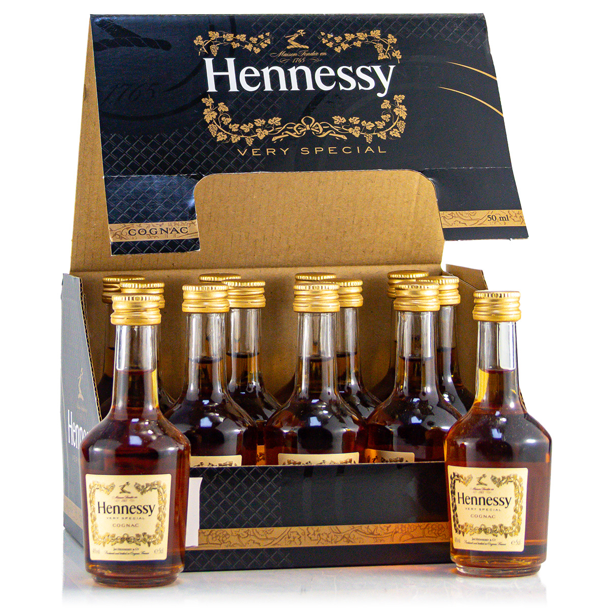 Hennessy VS Cognac 12 Flaschen je 0,05 Liter in Box 40%vol.