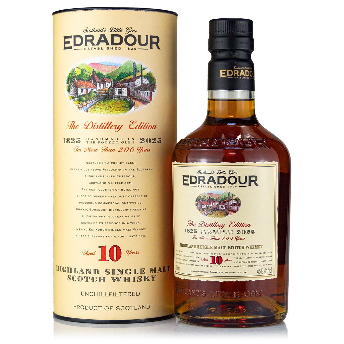 Edradour 10 Years Oloroso Sherry Cask Finish 200 Years Edition 46%vol. 0,7 Liter