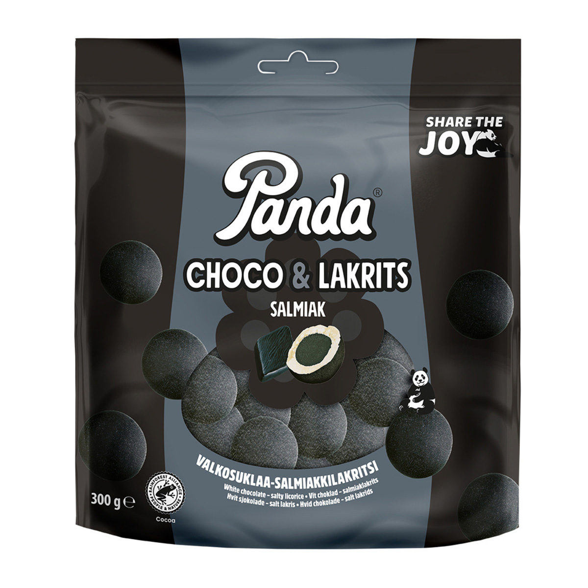 Panda Soft & Fresh White Choco & Salmiak Dragée 300g