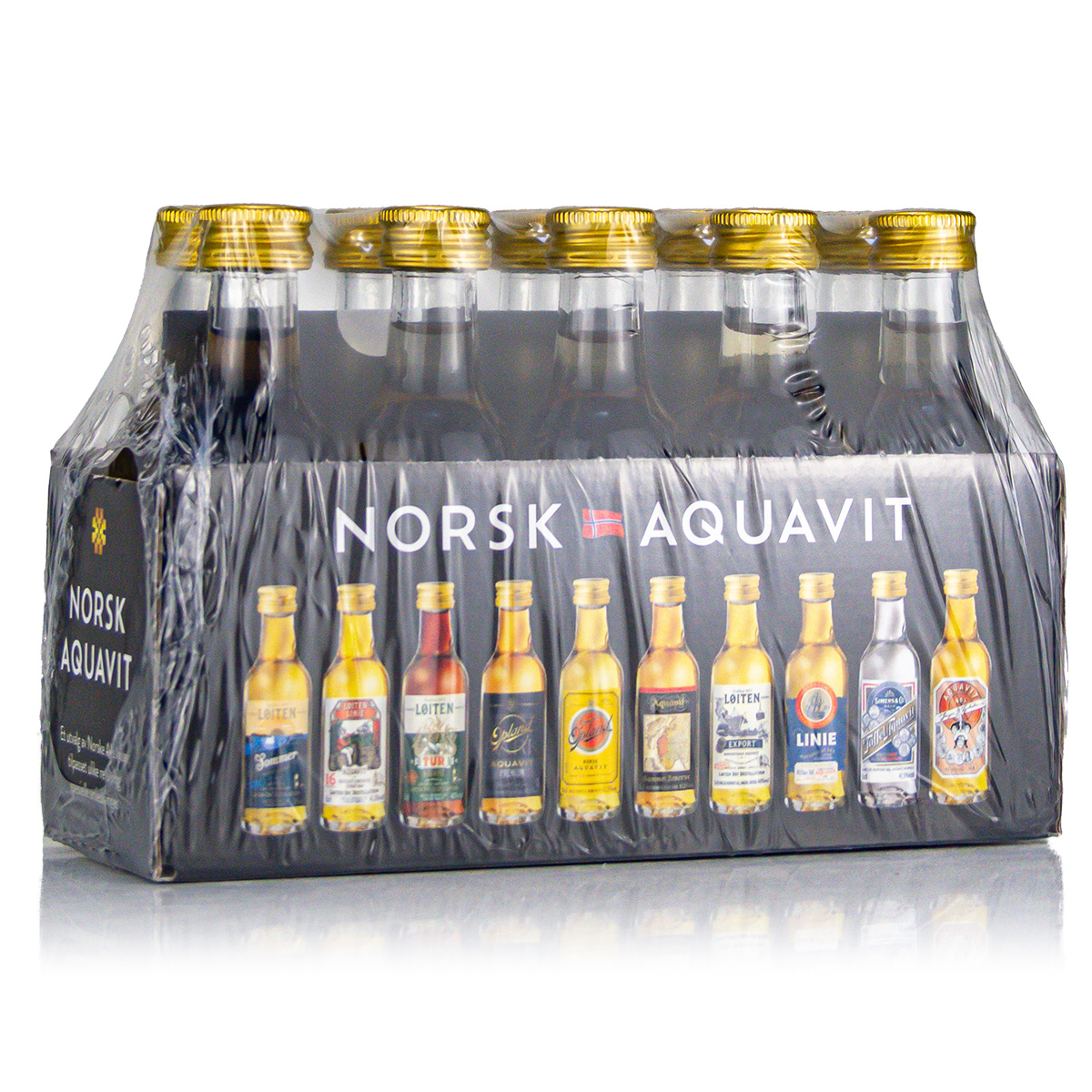 Norsk Aquavit Miniaturenpack 40.9%vol. 10x 0,05 Liter