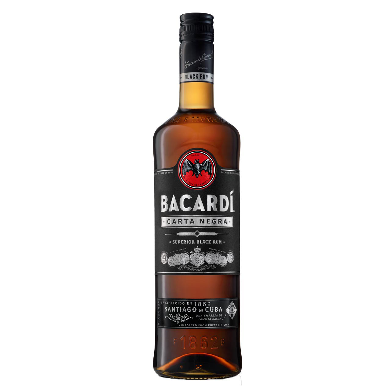 Bacardi Carta Negra Black 1 Liter 40%vol. Bacardi Carta Negra Black 1 Liter 40%vol.