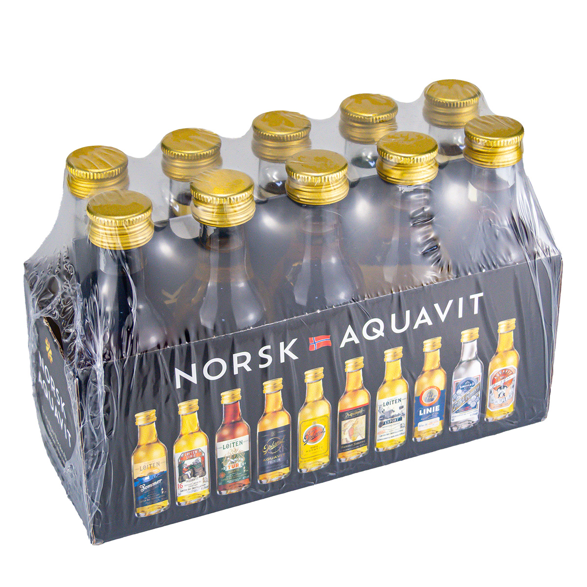 Norsk Aquavit Miniaturenpack 40.9%vol. 10x 0,05 Liter