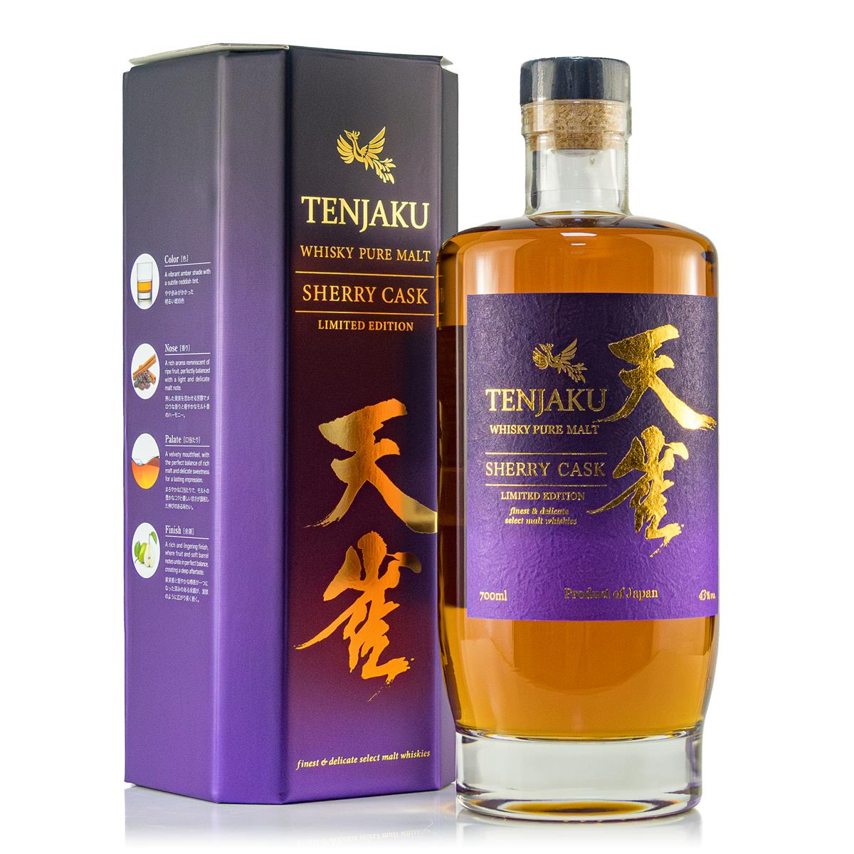 Tenjaku Pure Malt Sherry Cask Limited Edition 43%. 0,7 Liter