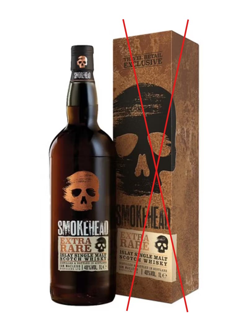 Special item: Smokehead Extra Rare Gold 1 liter 40% vol.