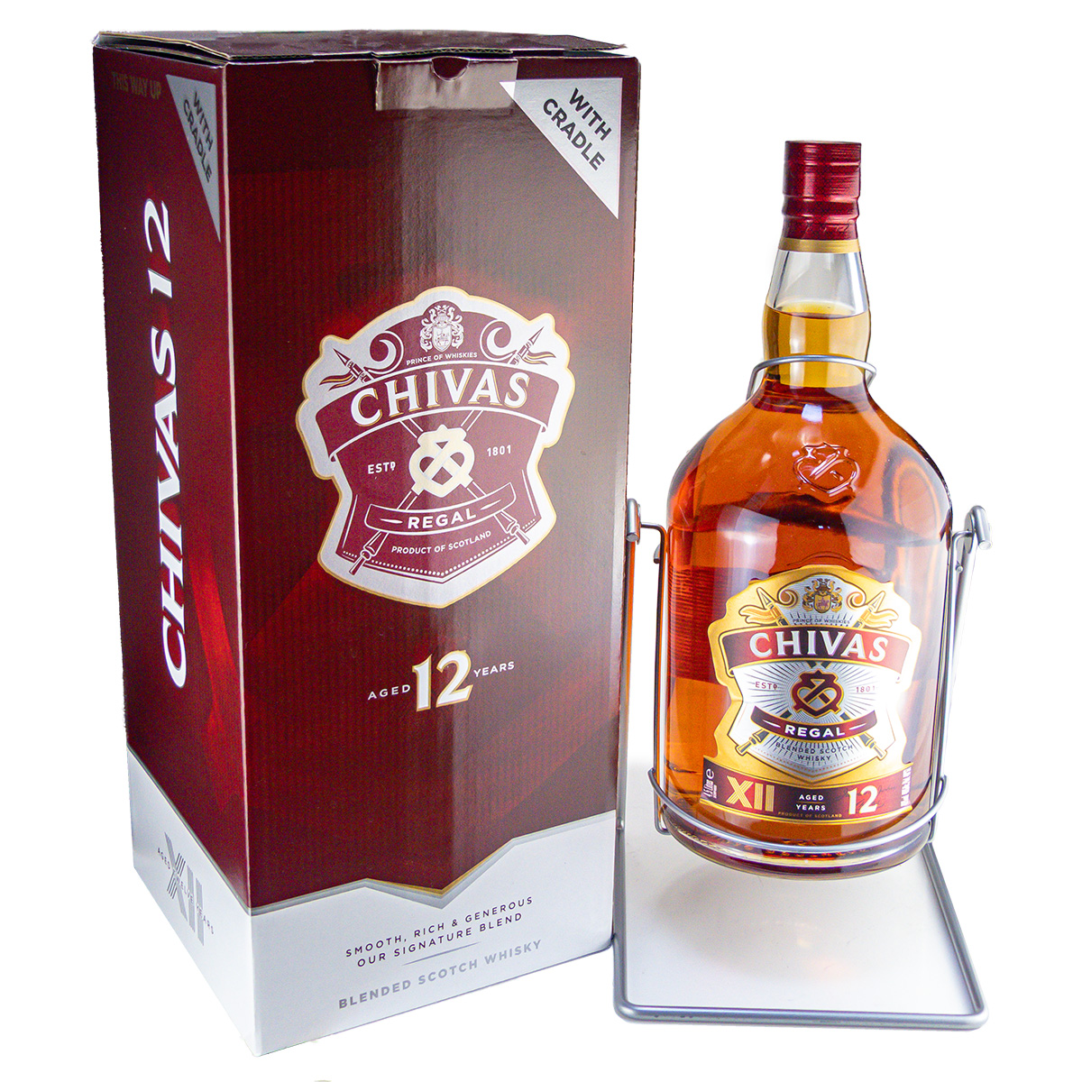 Chivas Regal 12 years 4.5 liters with Cradle 40% vol.