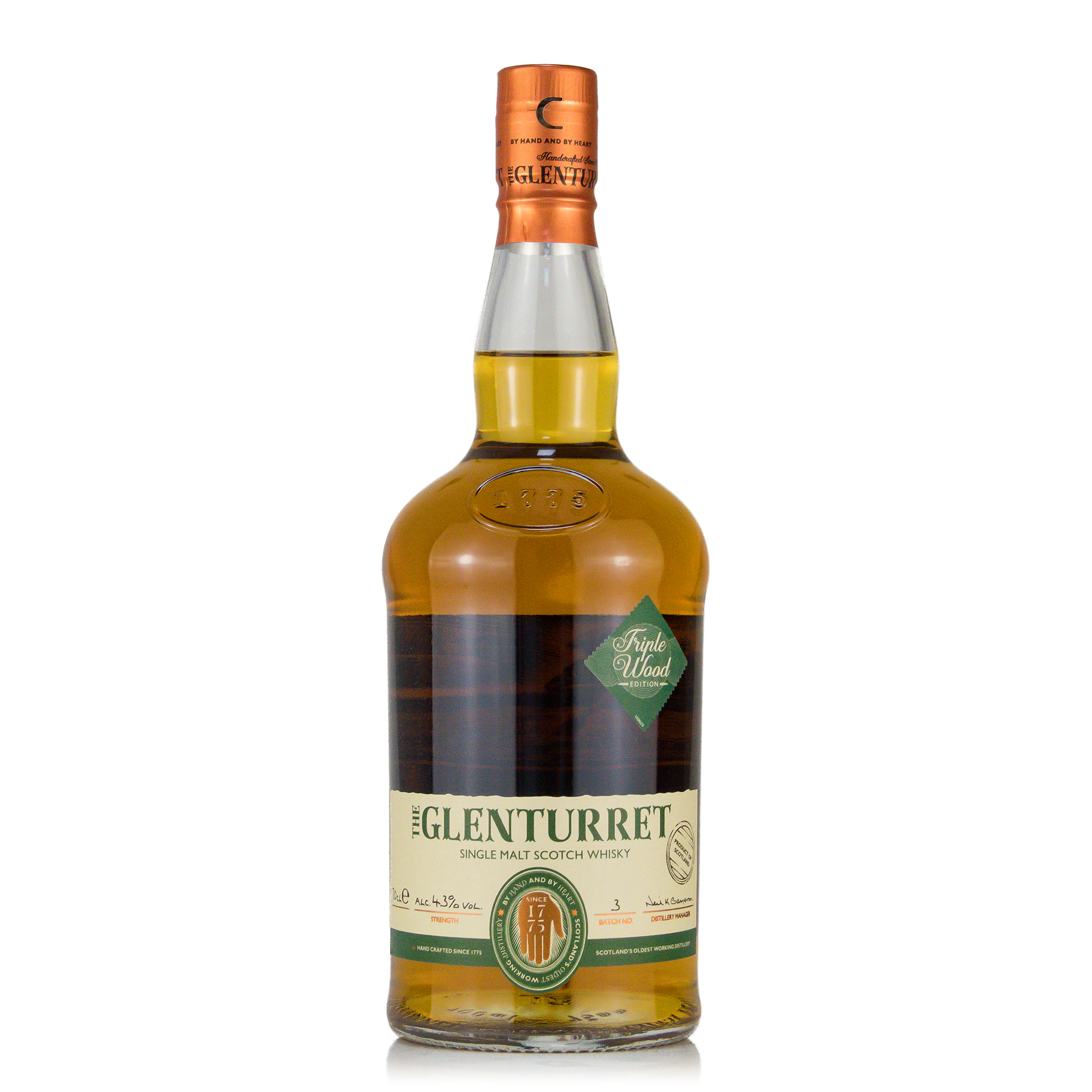 Glenturret Triplewood  43%vol. 0,7 Liter