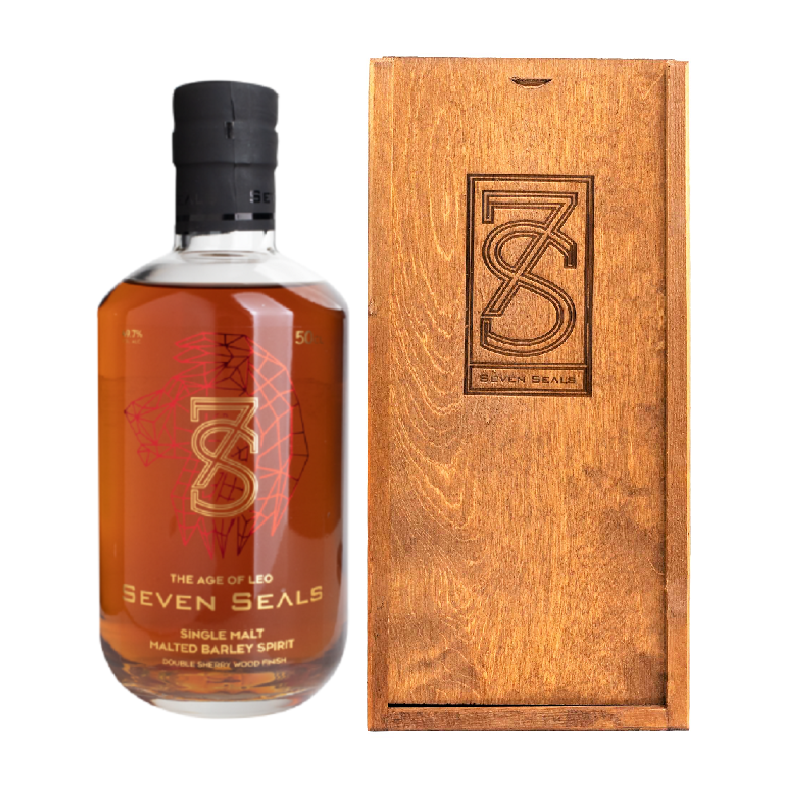 Seven Seals "The Age of Leo" Double Wood Sherry 49,7%vol. 0,5 Liter Seven Seals "The Age of Leo" Double Wood Sherry 49,7%vol. 0,5 Liter