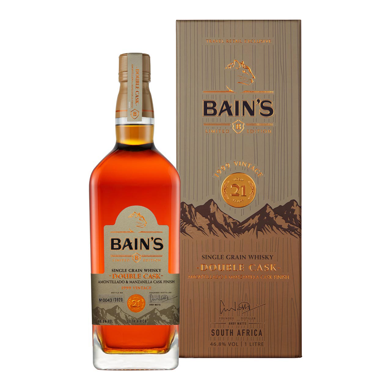 Bain's Double Cask 21 Jahre 46,8%vol. 1 Liter Bain's Double Cask 21 Jahre 46,8%vol. 1 Liter