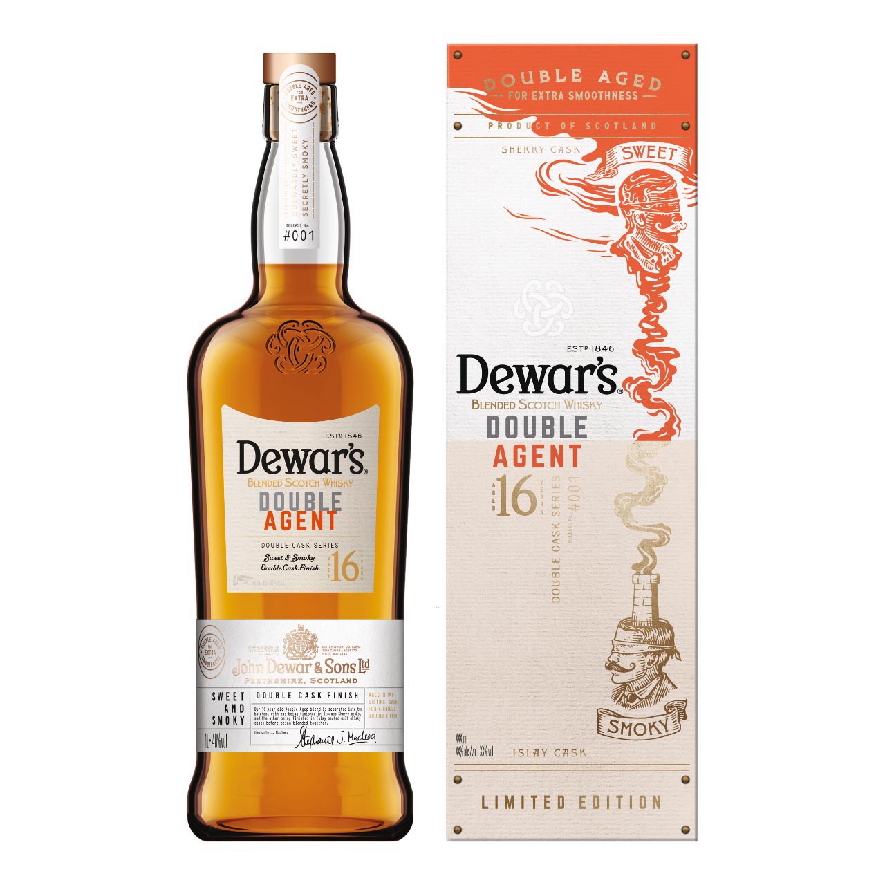 Dewars 16 Jahre Double Age 40%vol. 1 Liter