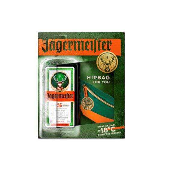 Jägermeister Set 35%vol. 0,7 Liter + Bauchtasche