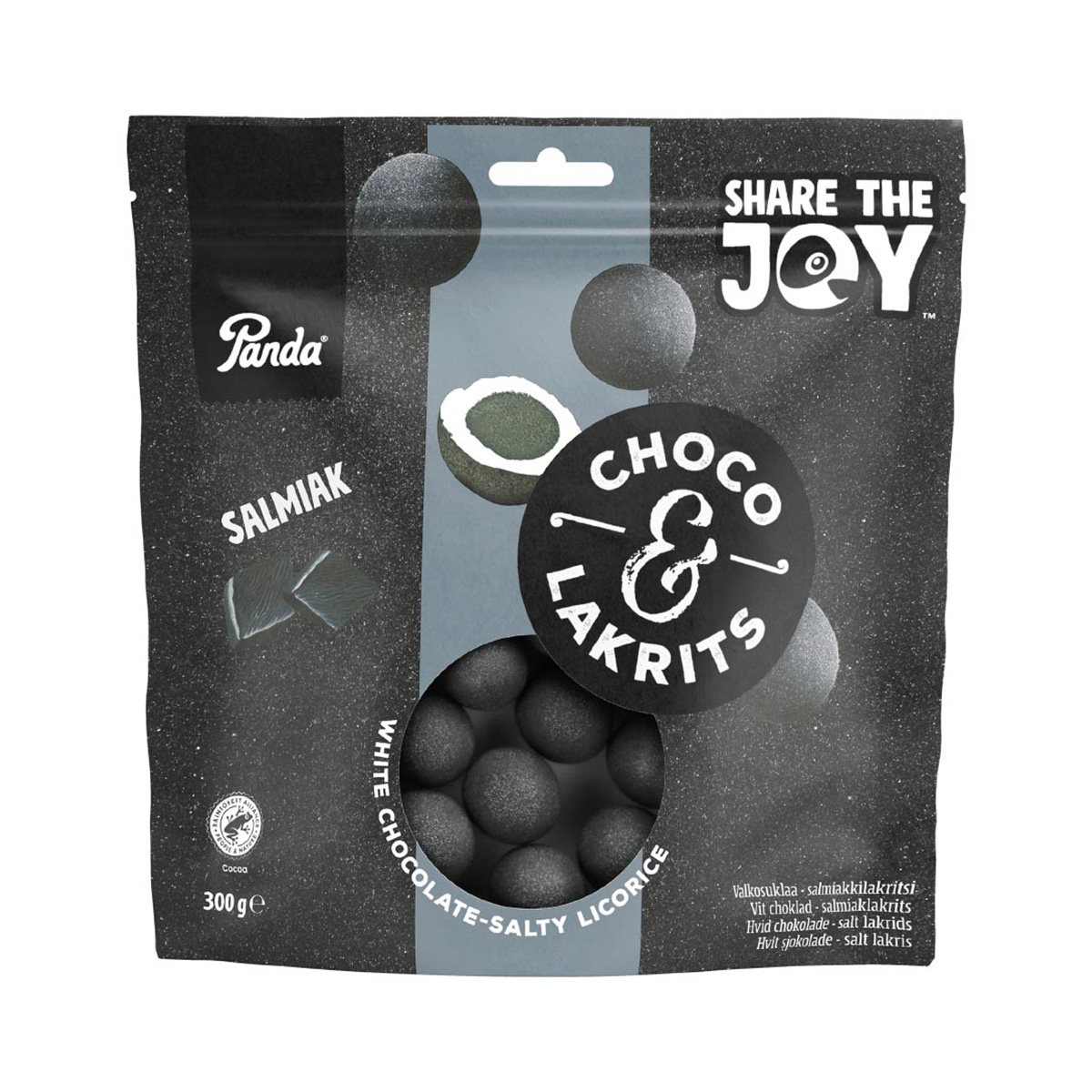 Panda Soft & Fresh White Choco & Salmiak Dragée 300g