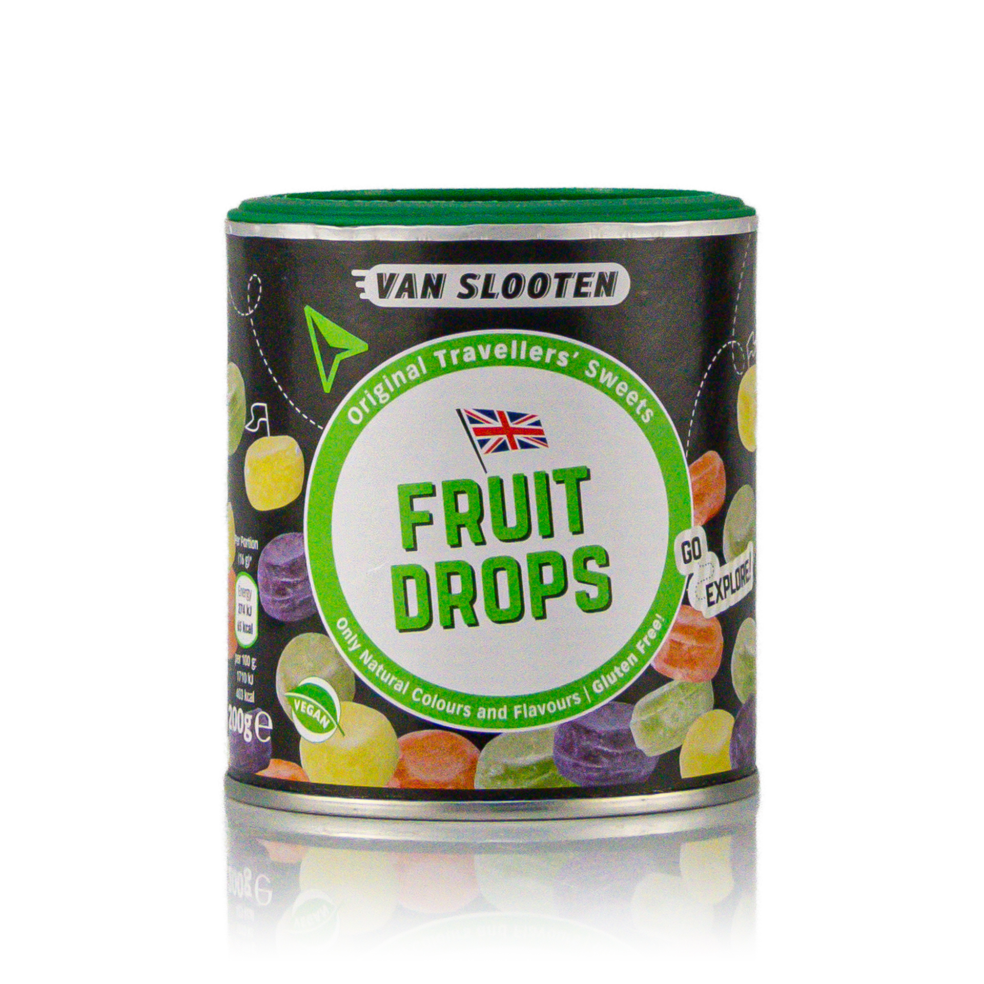 Van Slooten Fruit Drops Vegan 200g