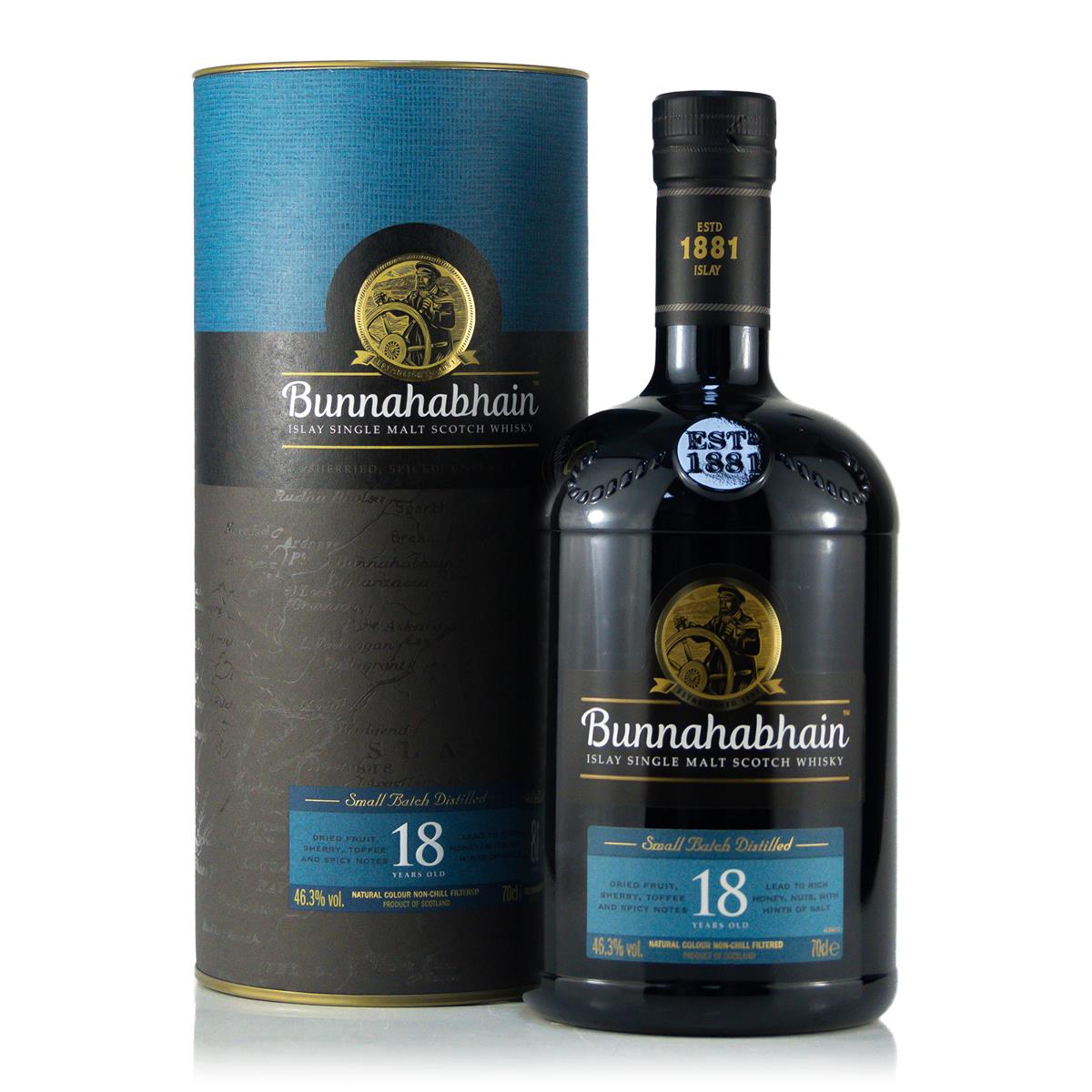Bunnahabhain 18 Years 46,3%vol.  0,7 Liter Bunnahabhain 18 Years 46,3%vol.  0,7 Liter