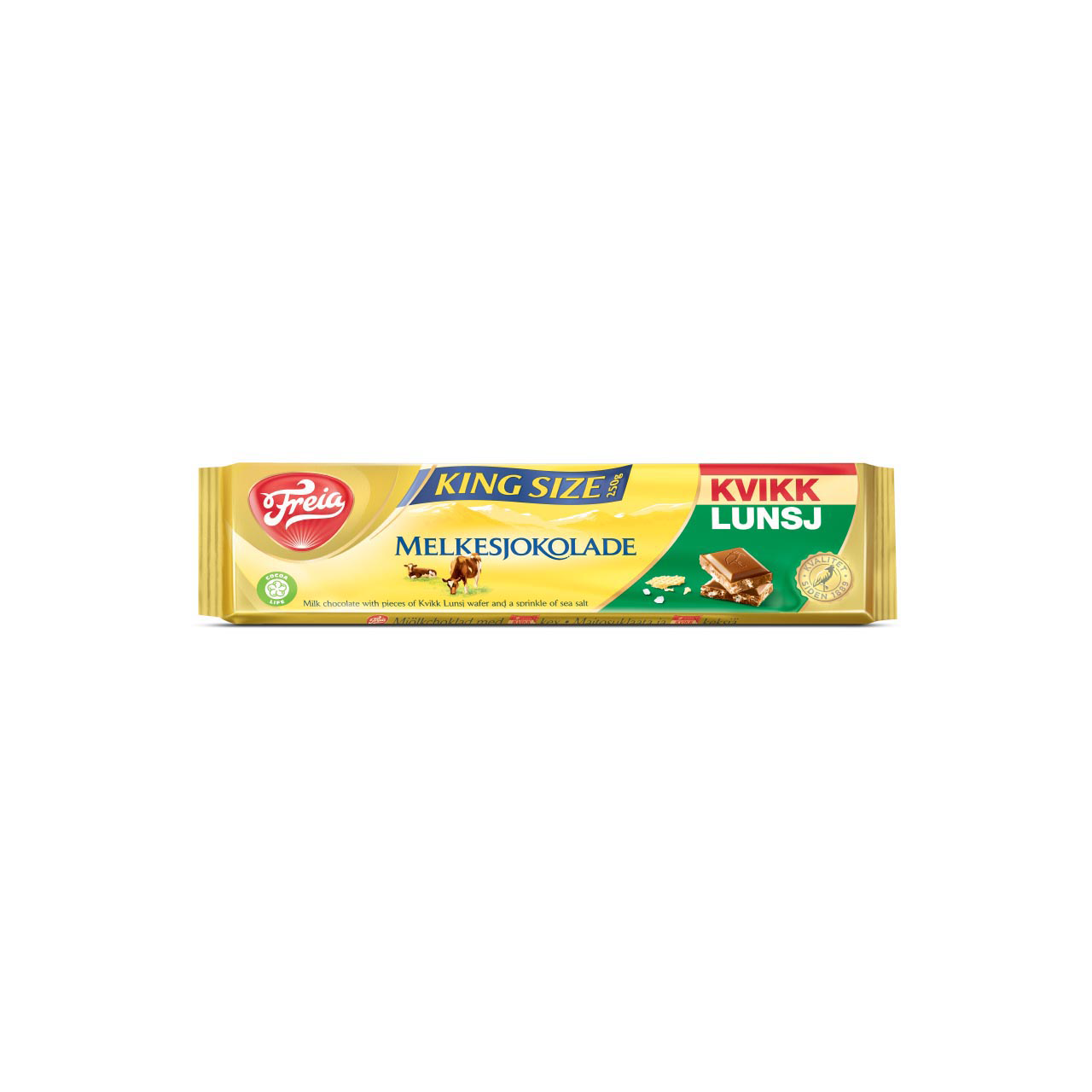 Freia Kvikk Lunsj Chocolate with Wafer 220g