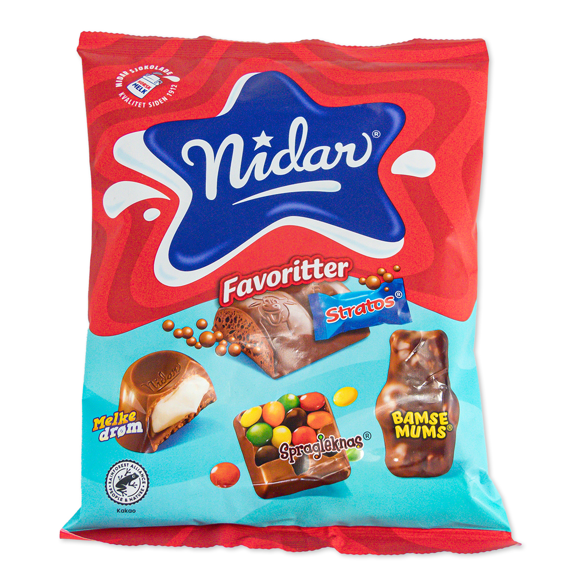 Nidar Favoritter Schokolade mit versch. Füllungen 200g Nidar Favoritter Schokolade mit versch. Füllungen 200g