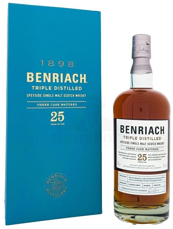 Benriach 25 Years Triple Distilled 47%vol. 0,7 Liter
