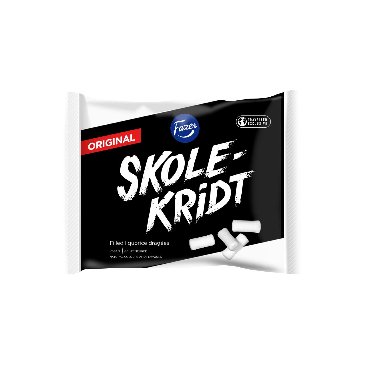 Fazer Skole Kridt Liquorice Bag 400g