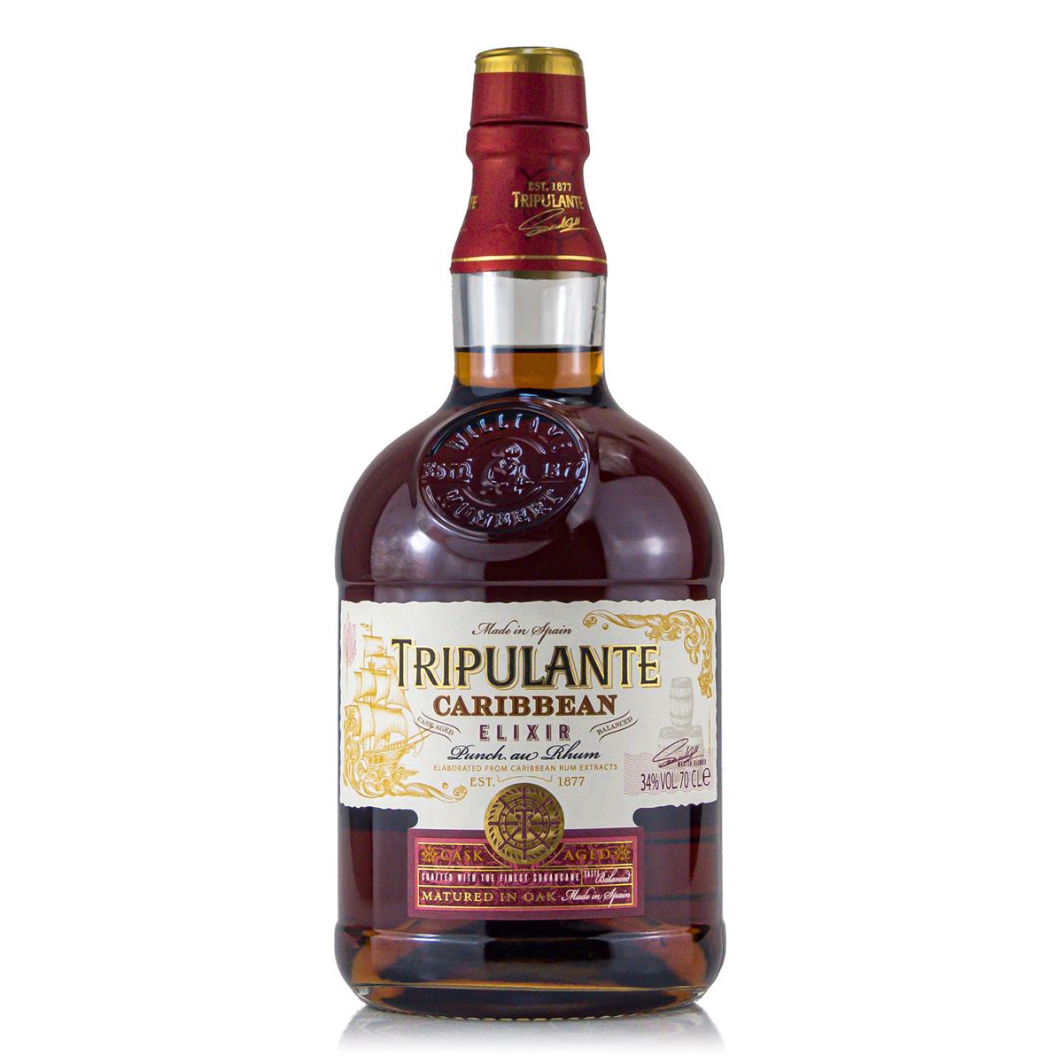 Tripulante Caribbean Rhum Elixir 34%vol. 0,7 Liter Tripulante Caribbean Rhum Elixir 34%vol. 0,7 Liter