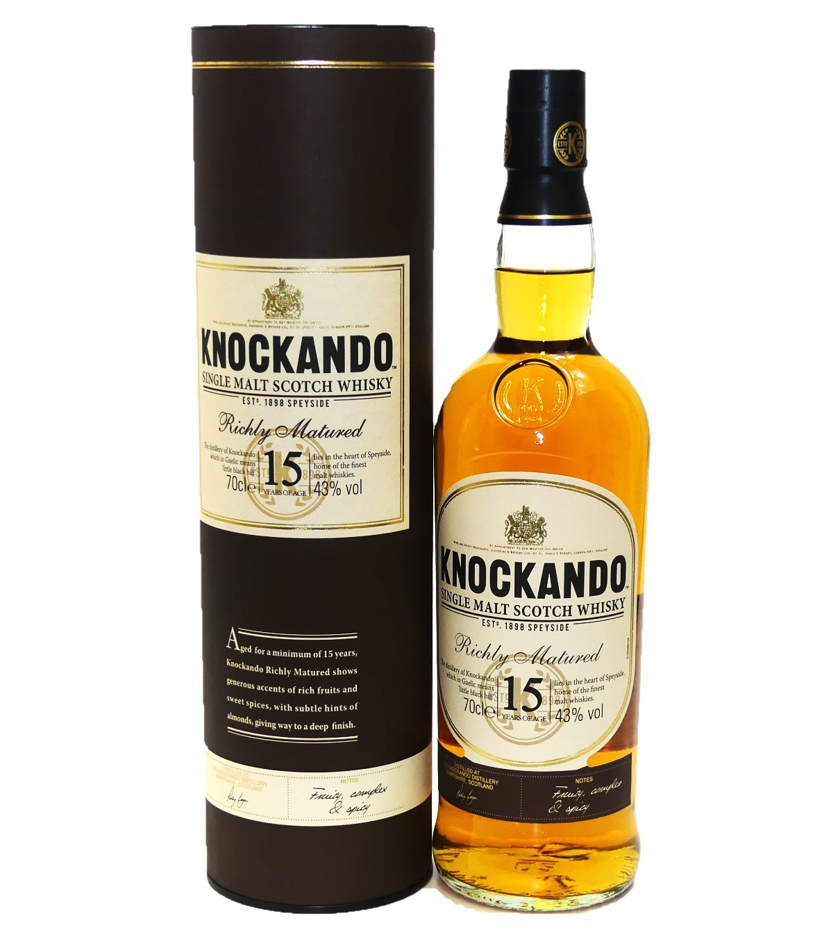 Knockando 15 Years Richly Matured  0,7 Liter 43%vol. Knockando 15 Years Richly Matured  0,7 Liter 43%vol.