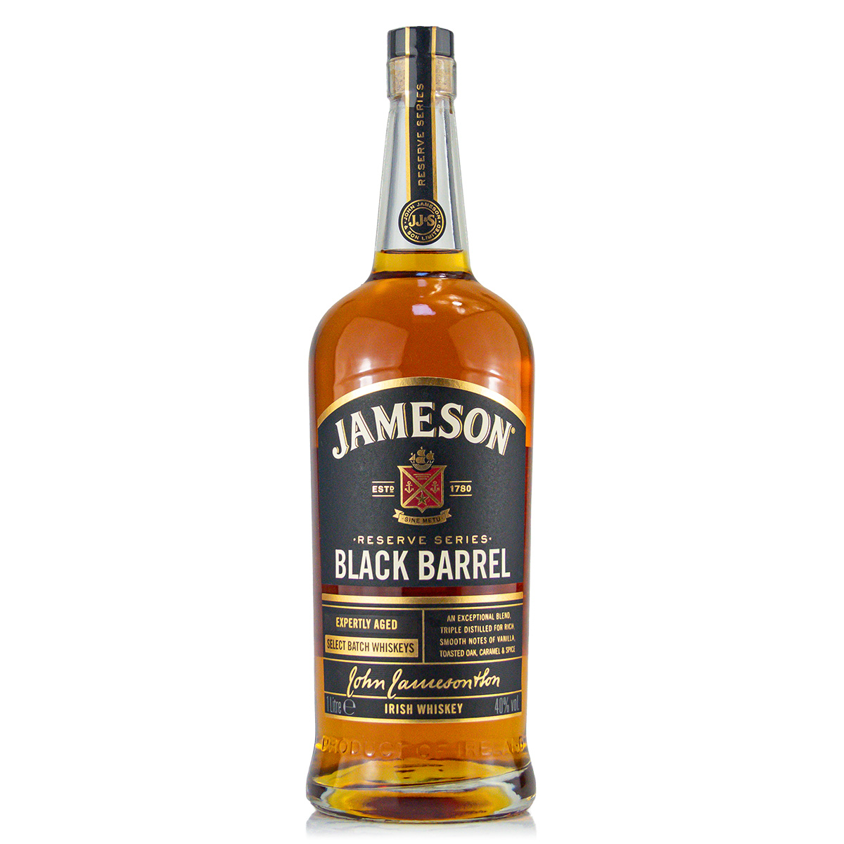 Jameson Black Barrel 1 liter 40% vol.