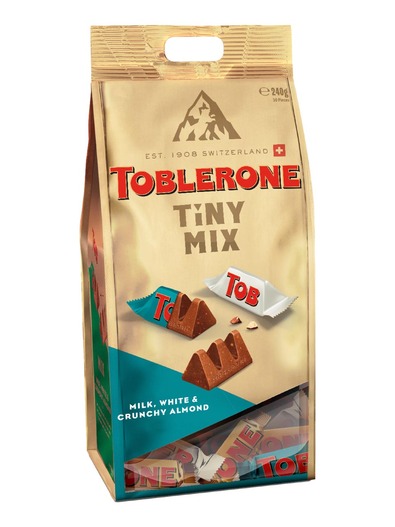 Toblerone Tiny Crunchy Almond  MIX Bag 240g Toblerone Tiny Crunchy Almond  MIX Bag 240g