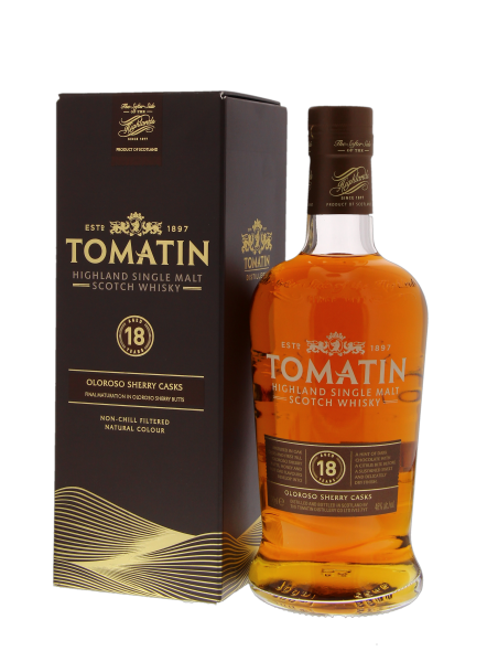 Tomatin 18 Years Oloroso Sherry Casks 46%vol. 0,7 Liter Tomatin 18 Years Oloroso Sherry Casks 46%vol. 0,7 Liter