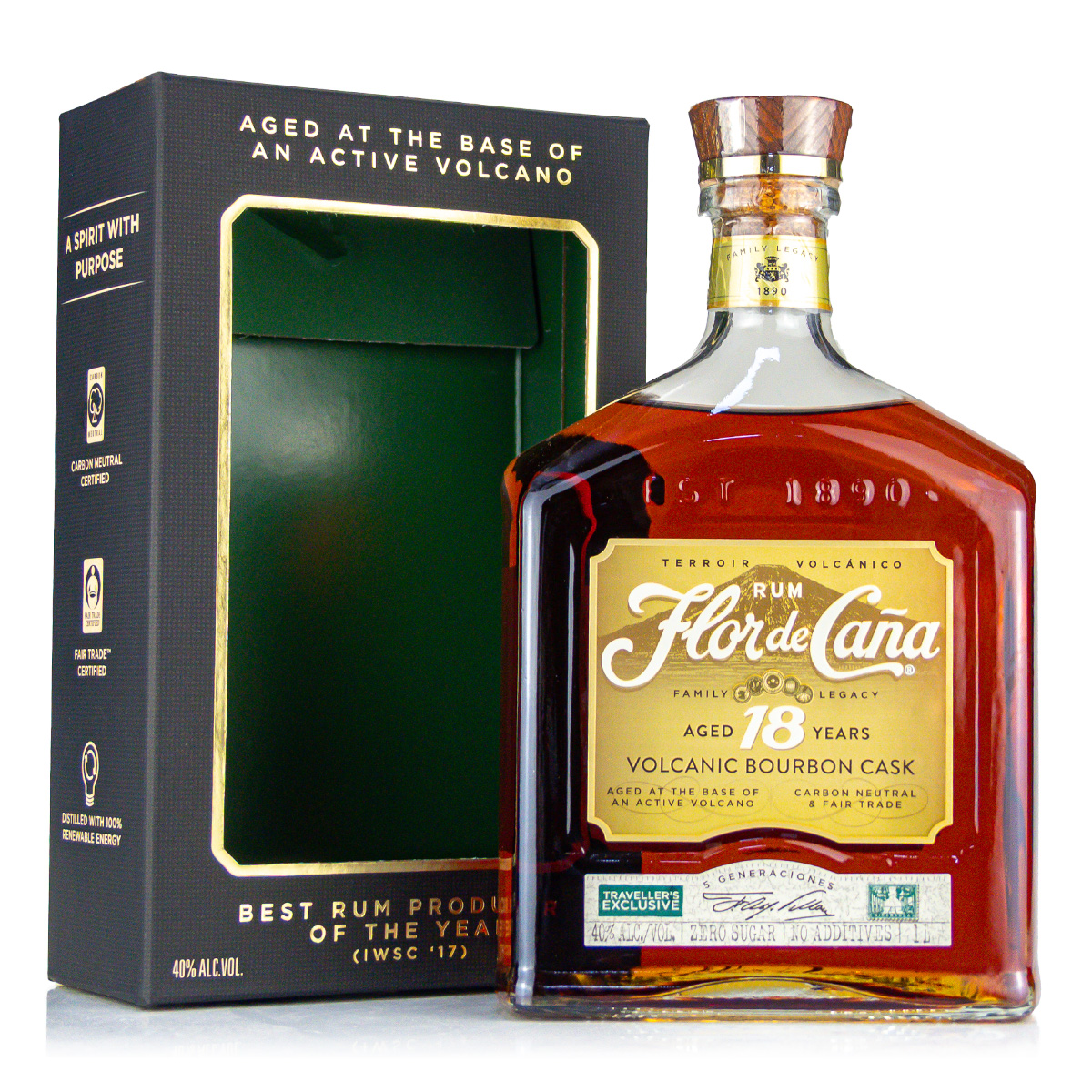 Flor de Cana Bourbon Barrel Aged Rum 1 Liter 40%vol.