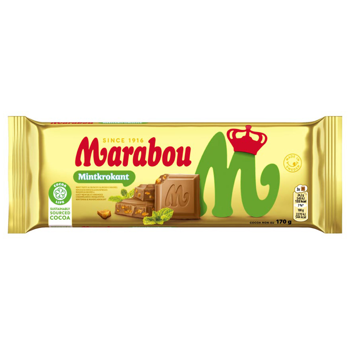 Marabou Crispy Mint 170g