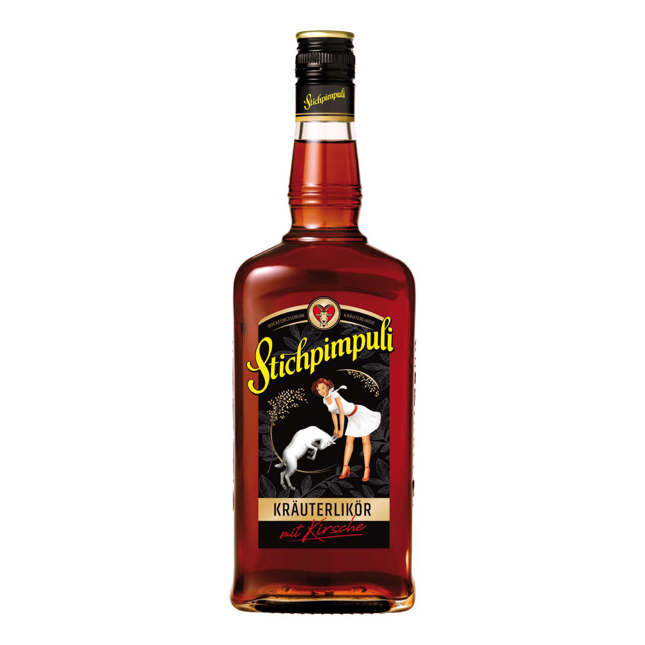 Stichpimpuli Bockforcelorum Herballiqueur with Cherry 0,7 Liter 35%vol. Stichpimpuli Bockforcelorum Herballiqueur with Cherry 0,7 Liter 35%vol.