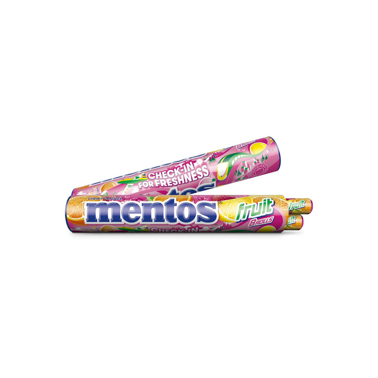Mentos Jumboroll Fruit 8x37g Mentos Jumboroll Fruit 8x37g
