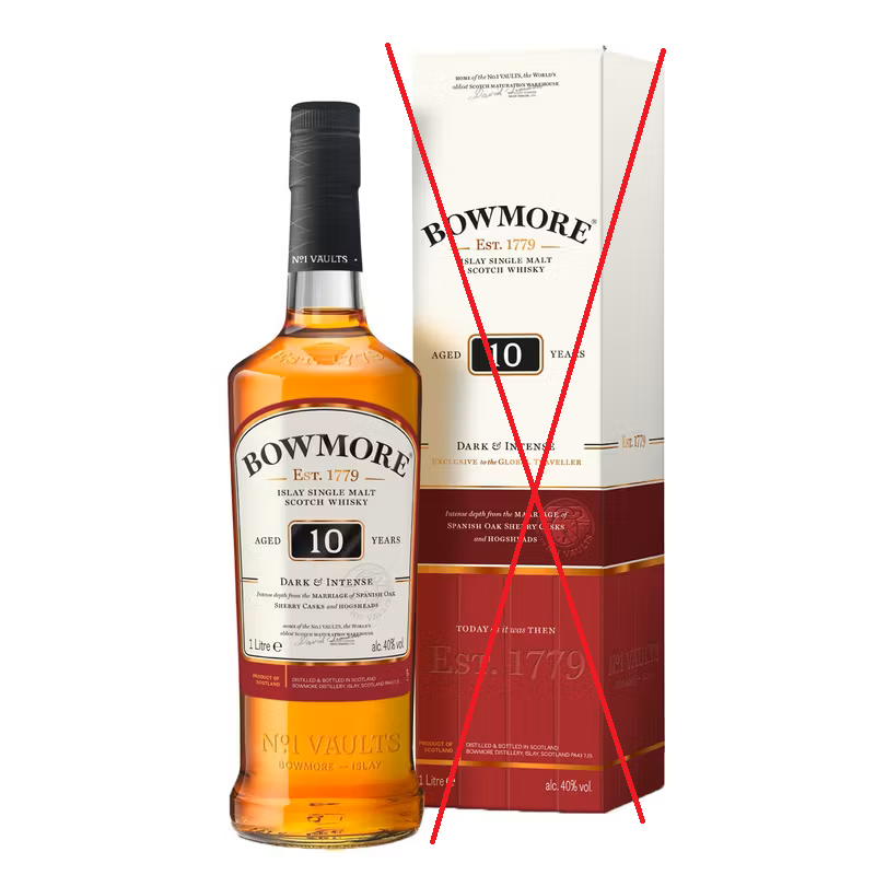Bowmore 10 Years Dark and Intense 1 liter 40% vol.