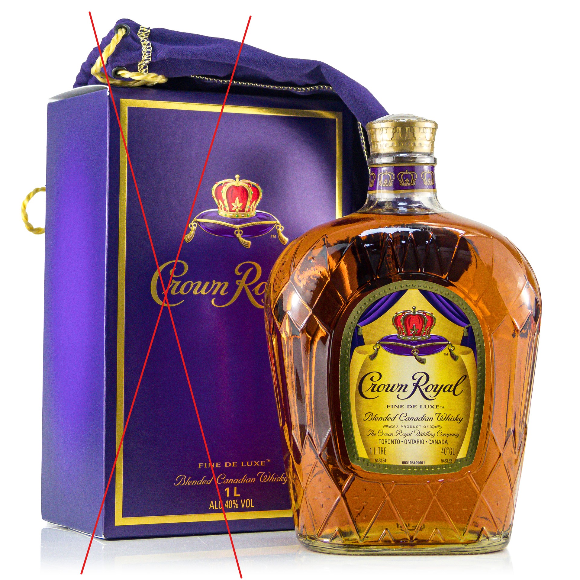 Sonderposten: Crown Royal Canadian Whiskey 40%vol. 1 Liter