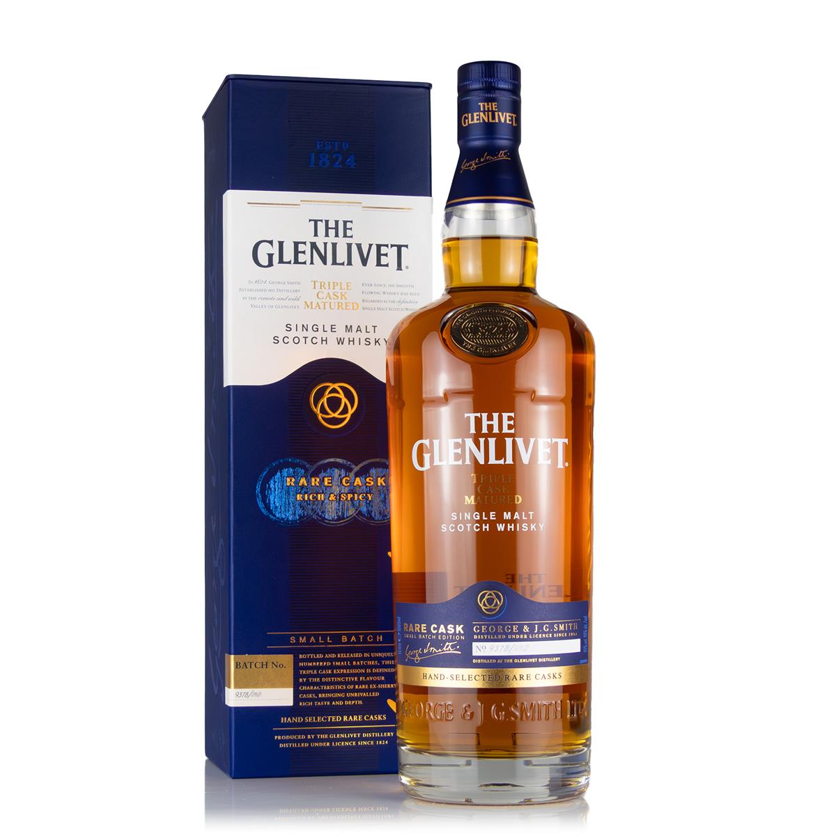 Glenlivet Triple Cask Matured Small Batch No. 9378 1 Liter 40%vol. Glenlivet Triple Cask Matured Small Batch No. 9378 1 Liter 40%vol.