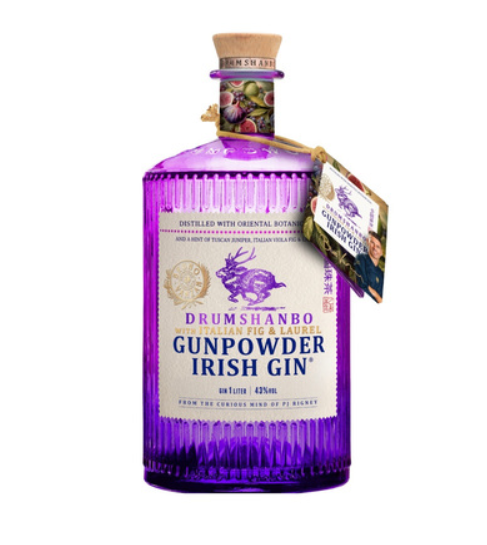 Drumshanbo Gunpowder Irish Gin with Italian Fig & Laurel 43%vol. 1 Litre