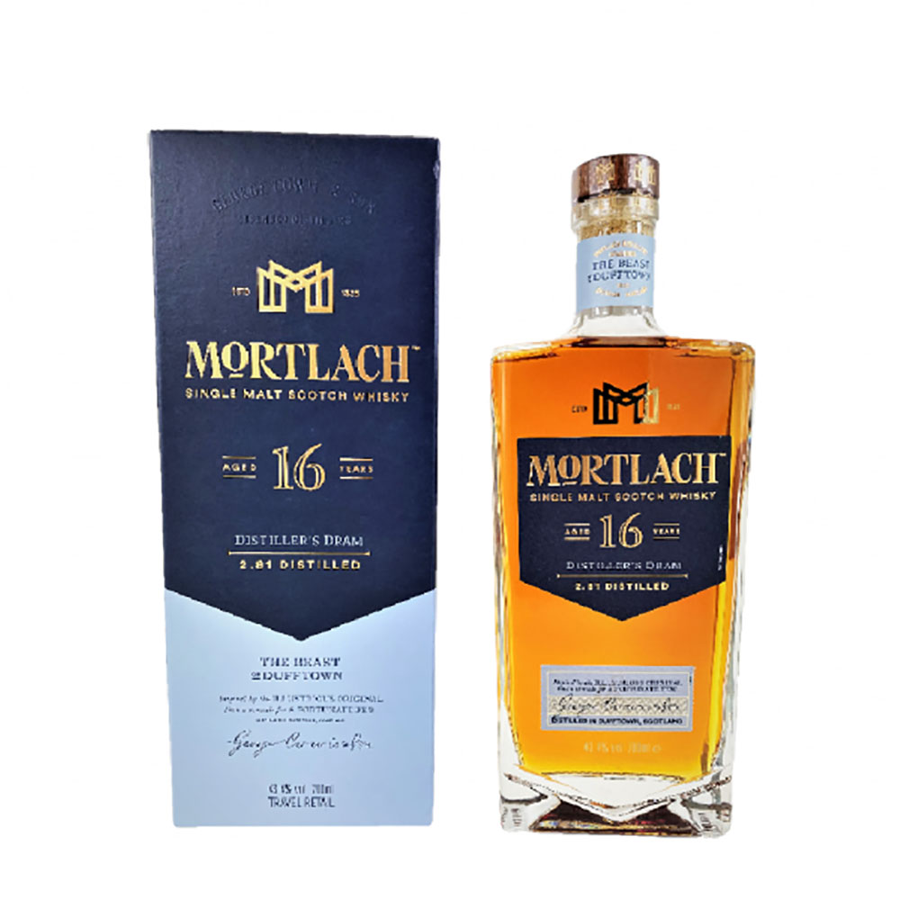 Mortlach 16 years old 0.7 liters 43.4% vol. Mortlach 16 years old 0.7 liters 43.4% vol.
