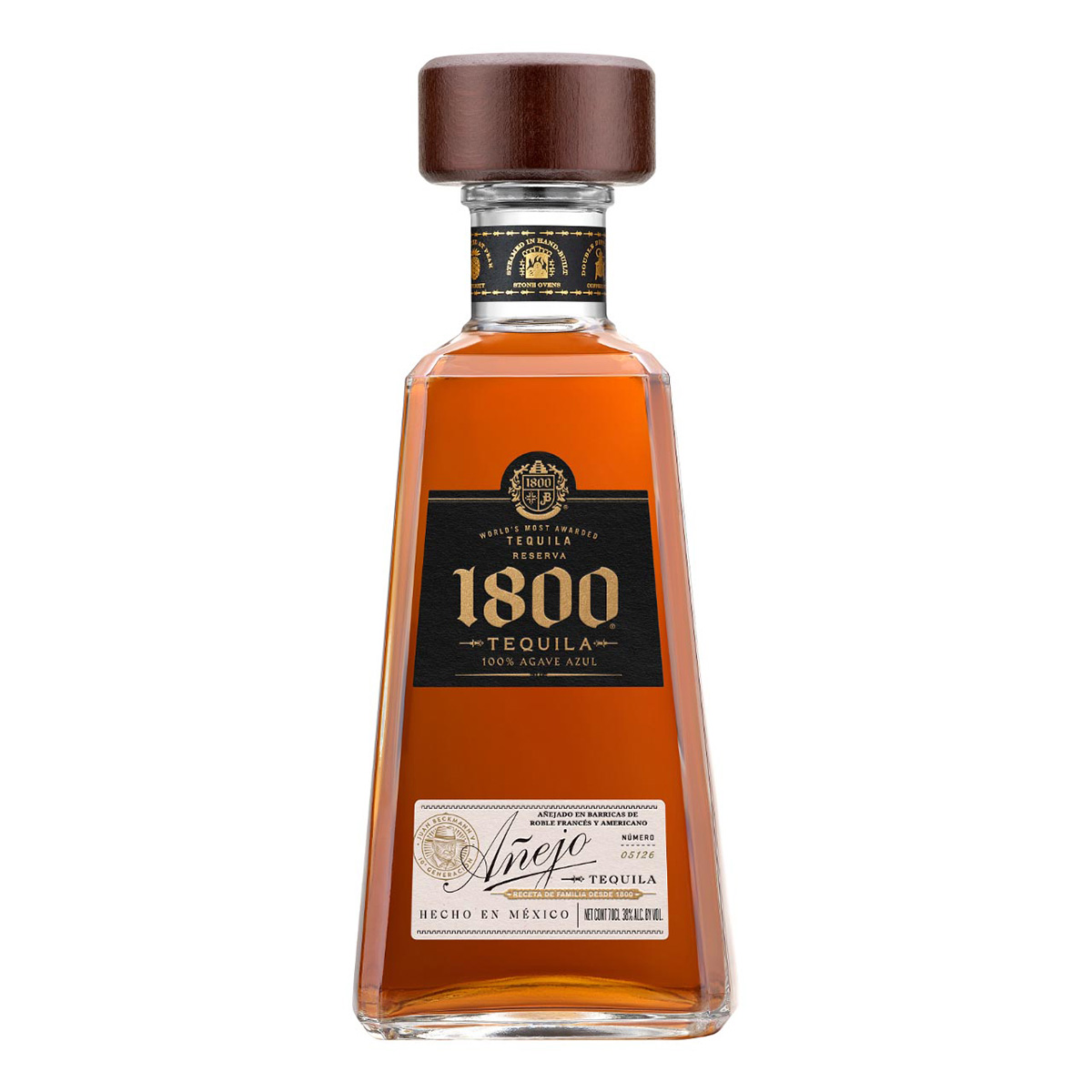 1800 Anejo Tequila 38%vol.  0,7 Liter