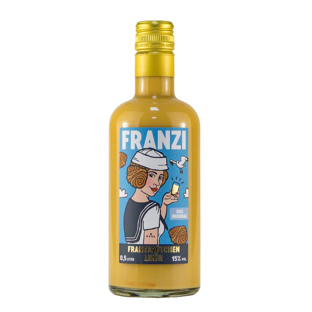 Franzi Franzbrötchenlikör 15%vol.  0,5 Liter Franzi Franzbrötchenlikör 15%vol.  0,5 Liter