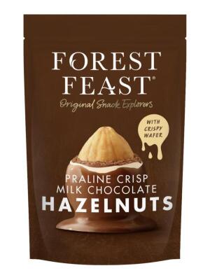 Forest Feast Praline Crisp Milk Chocolate Hazelnuts 100g