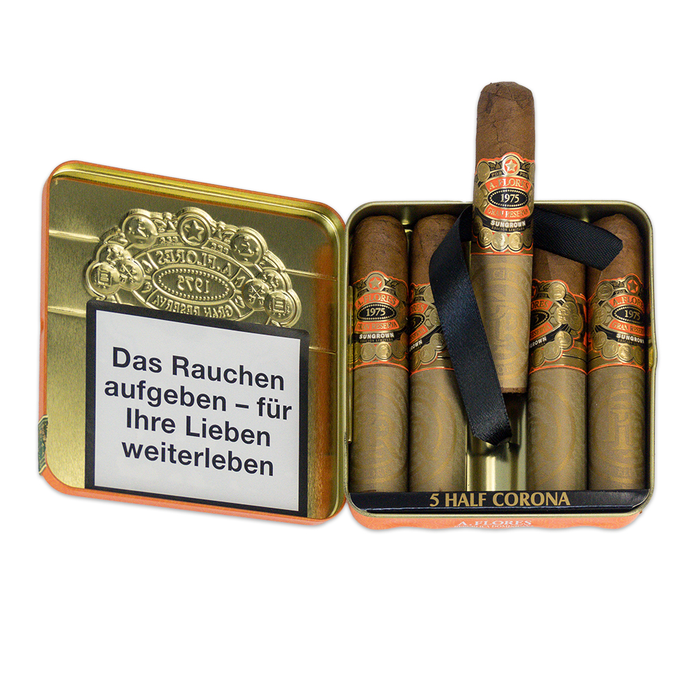 A.Flores 1975 Gran Reserva SUN GROWN Half Corona 5er A.Flores 1975 Gran Reserva SUN GROWN Half Corona 5er