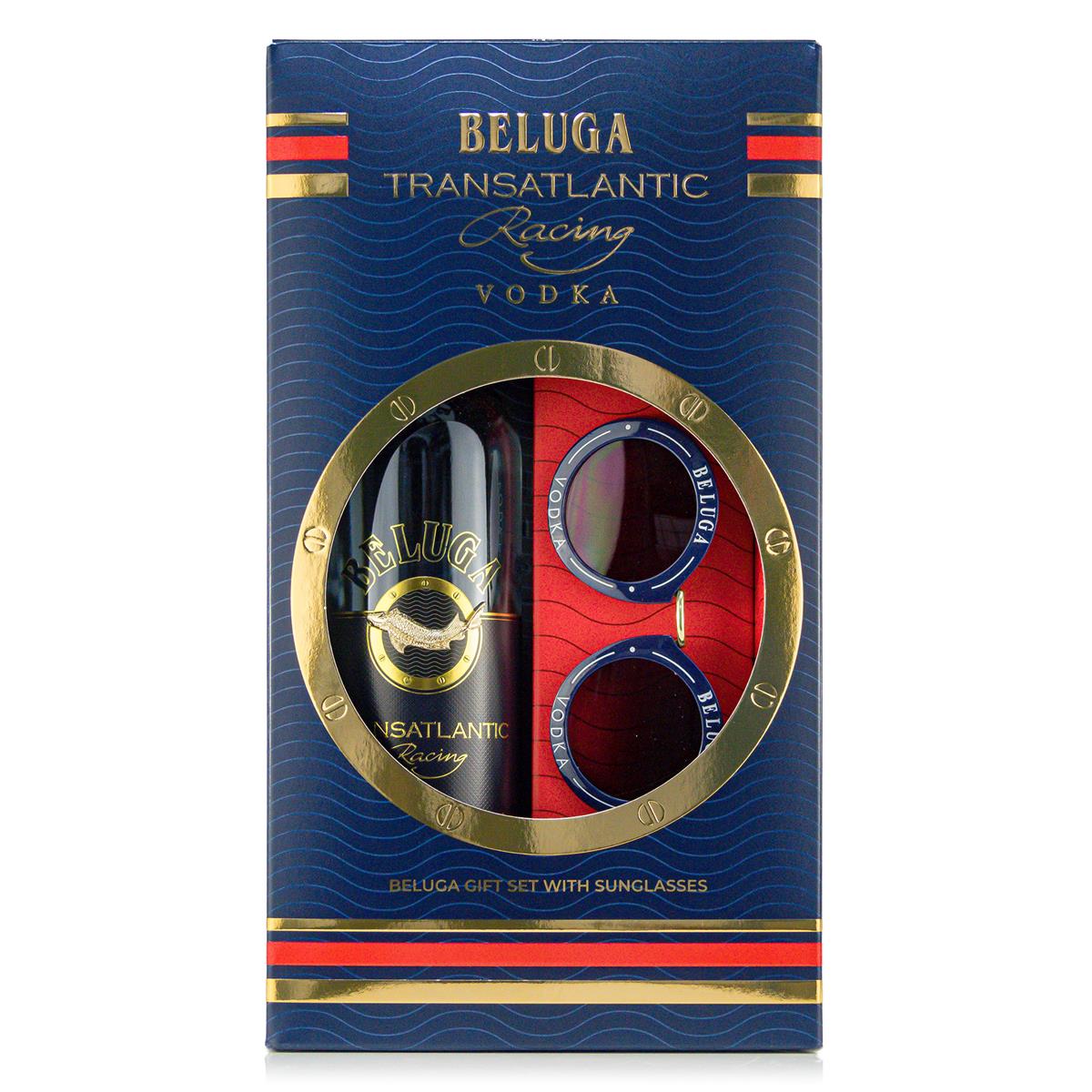 Beluga Transatlantic Racing Set with Sunglass 40%vol. 0,7 Liter