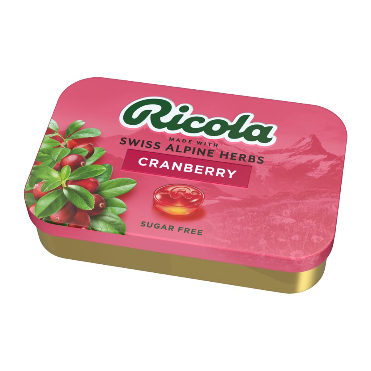 Ricola Cranberry – Swiss Herbal Sugar-Free Candy with Alpine Herbs 75g