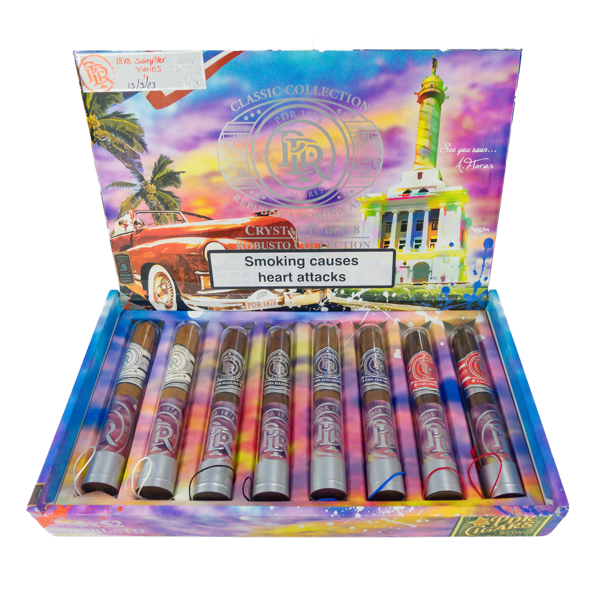 PDR 1878 Classic Collection Robusto Sampler Crystal Tubo 8er