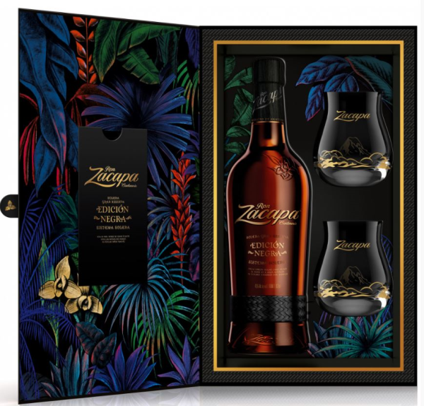 Zacapa Edición Negra Rum 0,7 Liter 43%vol. + 2 Gläser